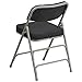 Flash Furniture HERCULES Series Premium Curved Triple Braced & Double Hinged Black Pin-Dot Fabric Metal Folding Chair