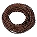 Vintage Electrical Wire, Elfeland 32.8ft 18/2 Twisted Rayon Covered Electric Cord, Antique Industrial Electrical Cloth Cord, for Retro Lamp, Pendant Light, DIY Projects, Brown