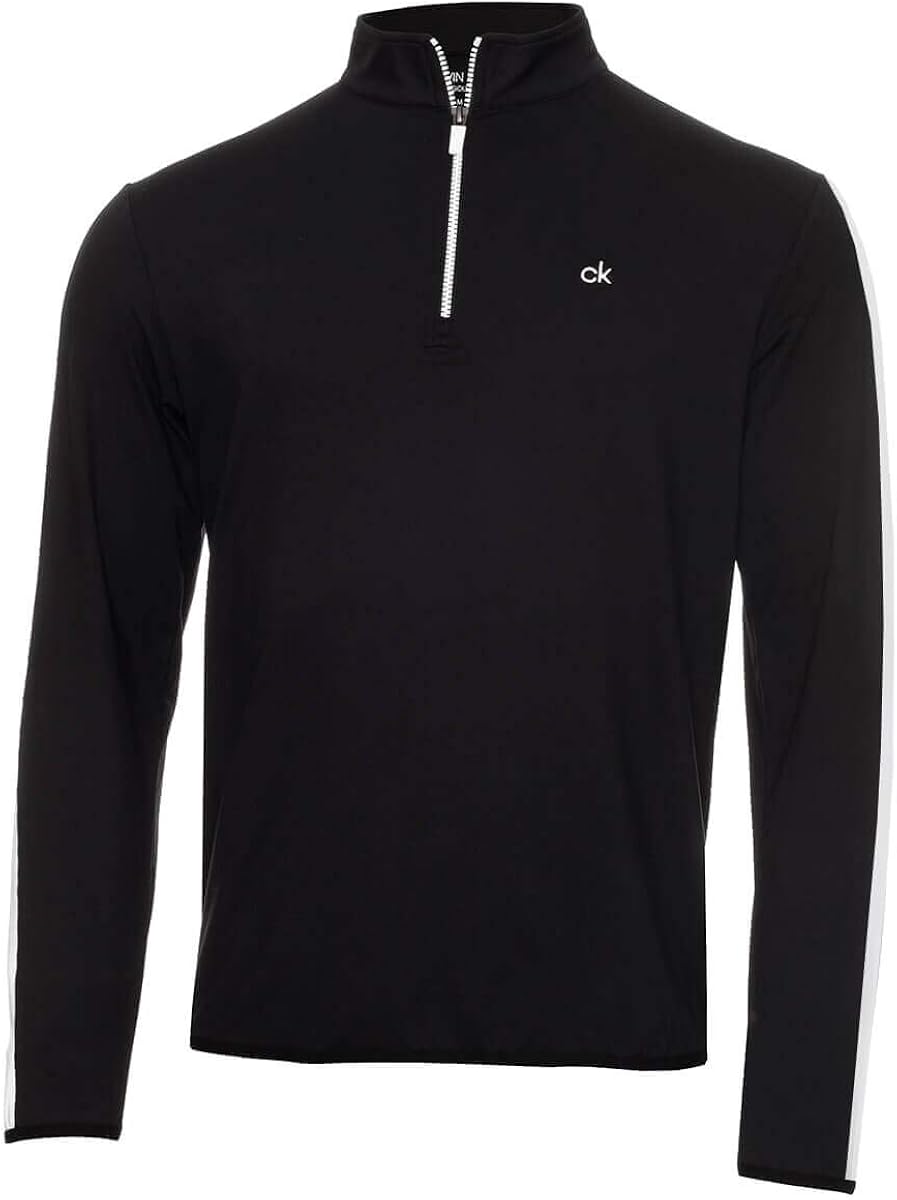 Calvin Klein Mens 2021 Striped Sleeves Newport 1/4 Zip Sweater Amazon