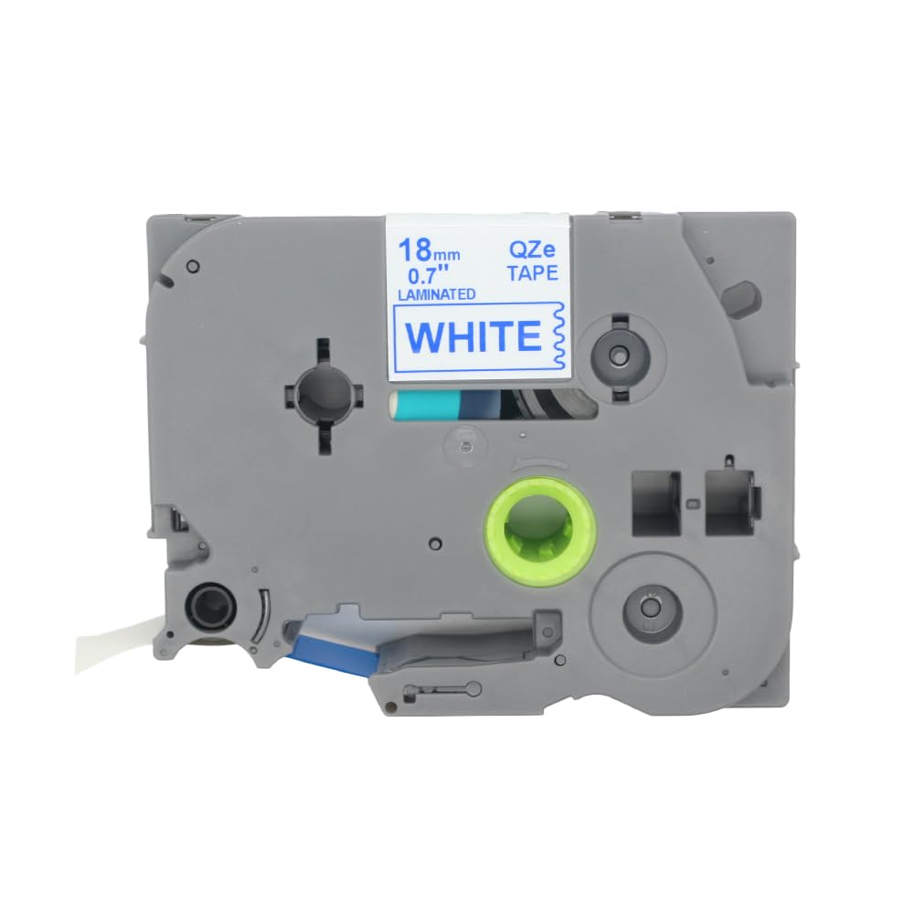 BROVACS 1 Pack Blue on White Laminated Label Tape Compatible for Brother P-Touch Label Printer TZ 243 TZe 243 18mm 3/4" OPA4243