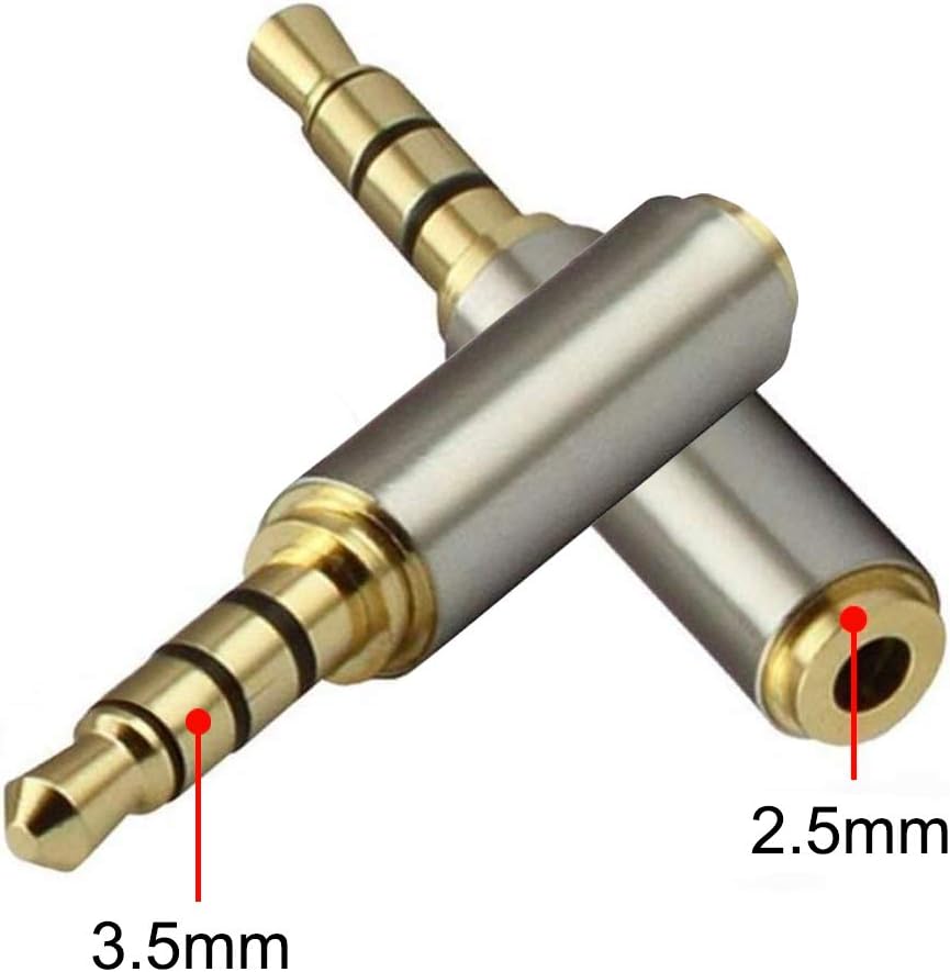 Aigital Audio Adapter 3.5mm Male Plug to 2.5mm Female Converter Premium Quality Headphone Headset 3.5mm to 2.5mm Jack Stereo or Mono （2 Pack）