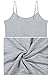 Vislivin Women's Basic Solid Camisole Adjustable Spaghetti Strap Tank Top Black/White/Black/Gray M