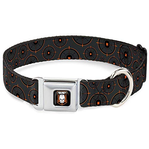Buckle-Down Seatbelt Buckle Dog Collar - CALL OF DUTY-BLACK OPS III Target Gray…