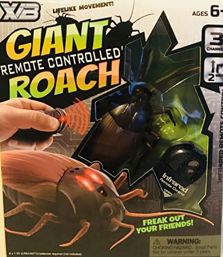 Giant Remote Controlled Fake Toy Roach! Lifelike Movement! Freak Out Or Prank Your Friends! Infrared Remote Control! Batteries Not Included!
