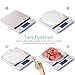 Dapai Mini Digital Kitchen Scale, Multifunction Food Scale, 0.1g-3kg, Tare & PCS Functions, Back-Lit LCD Display, Stainless Steel, Batteries Included (Silver)