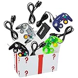 4 Controllers, 4 Extension Cables, and a 4-Port Adapter Set – Compatible with Gamecube, Wii U/Switch/PC by EVORETRO …