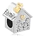 CharmSStory Heart Love Family Mom & Baby Girl & Dad Home Bead Fits Charm Bracelet … (Style 1)