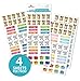 Paper House Productions SET-0008 Functional Icons Planner Bundle-Includes 28 Sheets 7 Themes Over 1200 Stickers