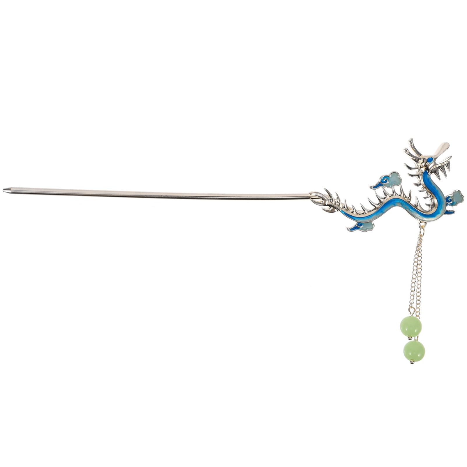 Beaupretty Chinese Hair Stick Metal Hairpin Vintage Stick Chinese Chop Dragon Accessories for Women