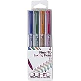 Copic Markers Multiliner Color Pigment Based Ink, 4-Piece Set (MLCLR03)