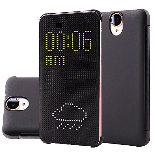 HTC E9 Plus E9+ Case AnoKe@ DEY DOT Luxury Flip Slim Dot View Cover Case for HTC ONE E9 Plus E9+ (Dot Black)