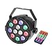 GBGS Par Uplights Party 12 Led Stage Stand DJ Lighting with Remote Control RGBW DMX512 Mixing Color Washing Can 8CH for Wedding, Birthday, Event Effect