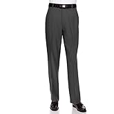 RGM Mens Dress Pants Flat Front - Machine Washable Casual Pants Comfortable for Everyday Wear - Versatile Suit Pant for Work