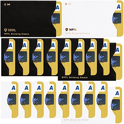 RFID Sleeves Credit Card Sleeve - Credit Card Protector Sleeves Blocks Credit Cards Transfer of Data Protecting Against Thieves Electronic Pickpocketing - RFID Credit Card Sleeves (Black10White10)