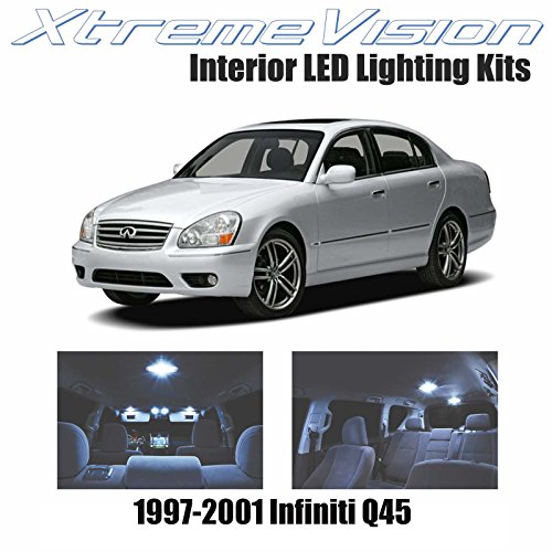 XtremeVision Infiniti Q45 1997-2001 (8 Pieces) Cool White Premium Interior LED Kit Package + Installation Tool