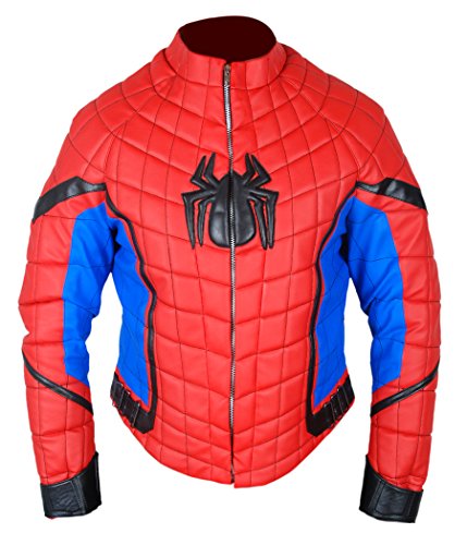 F&H Men's Genuine Leather Spiderman Homecoming Tom Holland Jacket