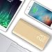 DULLA M50000 Portable Power Bank 12000mAh External Battery Charger, Ultra Slim Design with 2 USB Ports for iPhone, iPad, Galaxy and More (gold)
