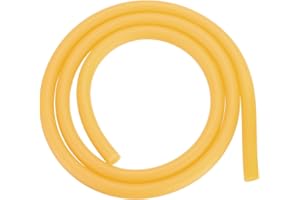 Rebower Natural Latex Rubber Tubing 3/16" ID x 3/8" OD 3ft Rubber Hose Highly Elastic [for Exercise, Stretching, Laboratory, Home Tube] - 5x10mm / Yellow