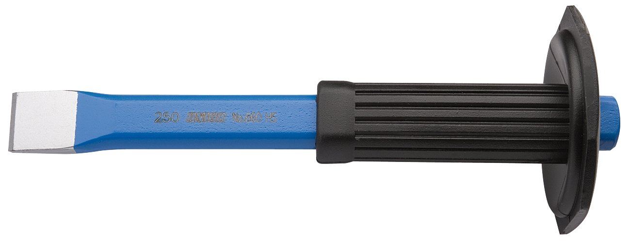 Unior 660/6HS Flat Chisel with Hand Guard 250mm