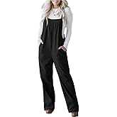 Chvity Women Corduroy Overalls with Pockets Casual Loose Fit Sleeveless Jumpsuits
