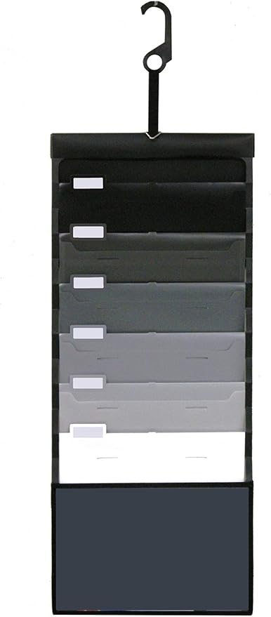 Amazon Esselte エセルテ ソーテッド6段 3wayファイル 6ポケット 見出しラベル付 壁掛けファイル 書類収納 壁掛けポケット 書類整理 吊り下げフック ウォールポケット クレジットカード明細 領収書 請求書 カタログ パンフレット 取扱説明書 病院書類 クーポン お