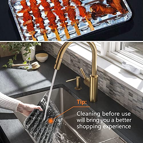 Mudouluo 20 Pack Disposable Aluminum Foil Broiler Pans Grill Liners Aluminum BBQ Grilling
