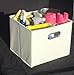 Alexi Ricci Khaki Tan 9Hx11Wx10D Folding Storage Bin Orginization with Style