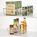 mDesign Kitchen Cabinet Organizers, Storage for Fridge, Freezer, Pantry (Set of 3) - Clear