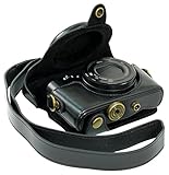 MegaGear "Ever Ready" Protective Black Leather Camera Case , Bag for Sony DSC-RX100 RX100 (NOT FOR RX100 M2)