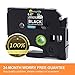 Markurlife Compatible Tape Replacement for Brother Tze-335 TZe335 Ptouch Label Maker Tape 1/2 White on Black, TZ-335 Laminated Tape 12mm 0.47 Black for PT-H100 PT-D210 PTD400AD PT-D600, 3-Pack