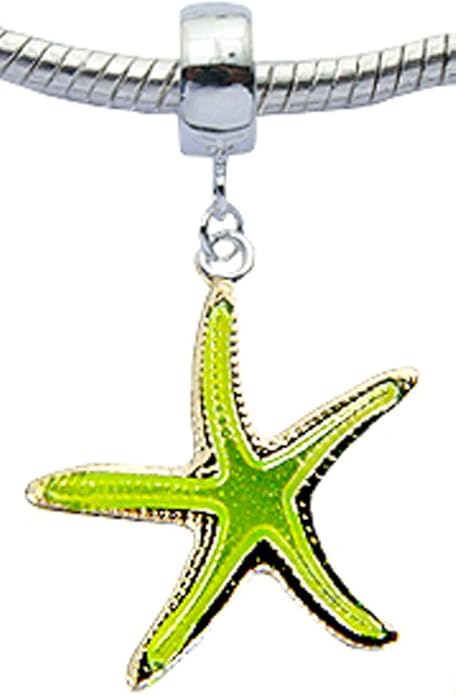 Amazon Co Jp シルバーメッキチャームヒトデのすべての種類のチャームブレスレット さまざまな色 ジュエリー