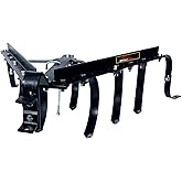 Brinly Sleeve Hitch Adjustable Tow Behind Cultivator, 18" by 40", Hammered Black