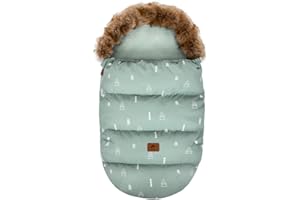 HOUSBAY Baby Stroller Bunting Bags Stroller Footmuff Universal Sleeping Bag Winter Outdoor Hooded Bunting Bag Windproof and Water-Resistant Suitable Below 5 ℃