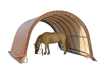 Depot2u Horse Livestock Shelter Shed Portable Farm Equipment Storage