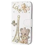 IPhone 6 Plus Case, iphone 6s Plus Luxury 3D Bling Crystal Rhinestone Wallet Leather Purse Flip Card Pouch Stand Cover Case for iphone 6s Plus/iphone 6 Plus(bear)