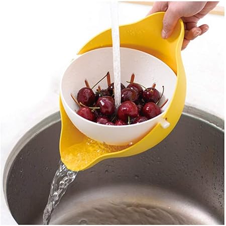 GONGFF Cesta de Fruta Moderna de Doble Capa Drenaje Cesta de