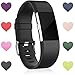 Wepro Replacement Bands for Fitbit Charge 2 HR, Black For Fitbit Charge2 Wristbands, Large