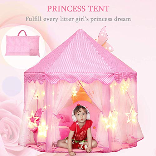 Sumbababy Princess Castle Tent for Girls Fairy Play Tents for Kids