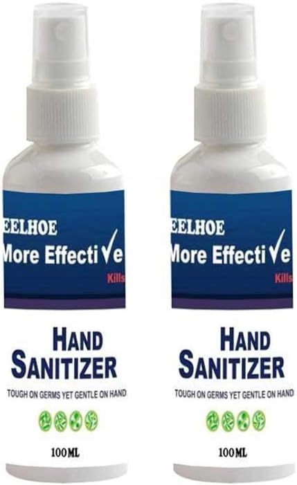 2pcs 200ML Hand Sanitizer, Spray Long-Lasting Speed Dry Hand Lotion Disposable Portable Hand Soap Hand Wash for Home Office Traveling White