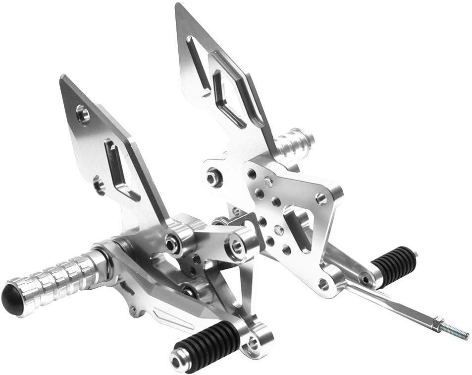 KAKAT Yamaha YZF R3 R25 2014-2016 Motorcycle Foot Controls Highway Pegs Foot Rests Pegs Motorcycle Accessories (Silver)