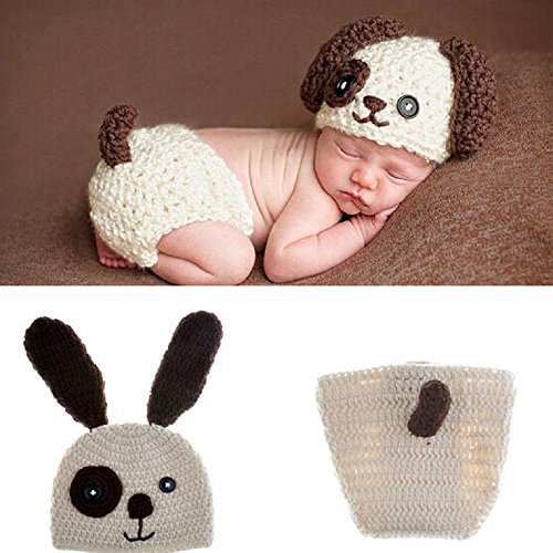 Oliviabeauty Newborn Baby Cute Knit Hat Costume Photography Prop Outfit Set