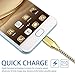 ONSON Micro USB Cable,1Pack 6FT Premium Nylon Braided High Speed USB to Micro USB Fast Charging Cord Android Charger for Samsung Galaxy S7/S6/S5/Edge,Note 5,HTC,LG(Black Gold)