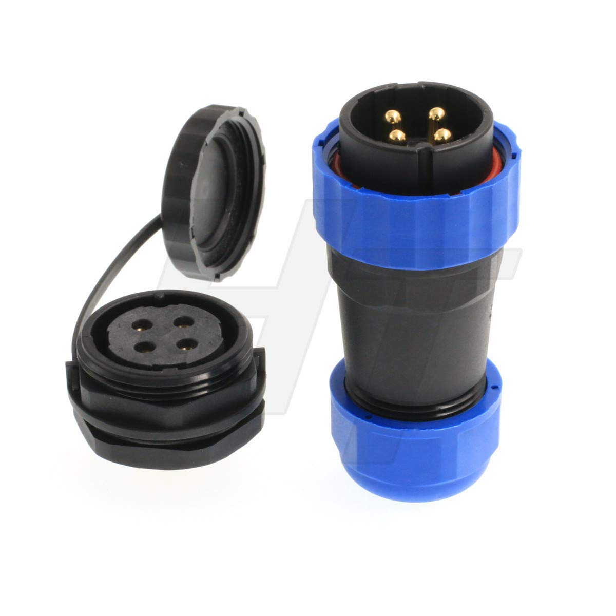 HangTon HE29 Circular Plug & Panel Socket Quick Disconnect Waterproof Aviation Connector 29mm (4 pin)