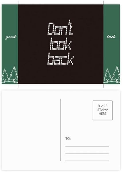 Lot De Cartes Postales Avec Citation Inspirante Don T Look Back Amazon Fr Fournitures De Bureau