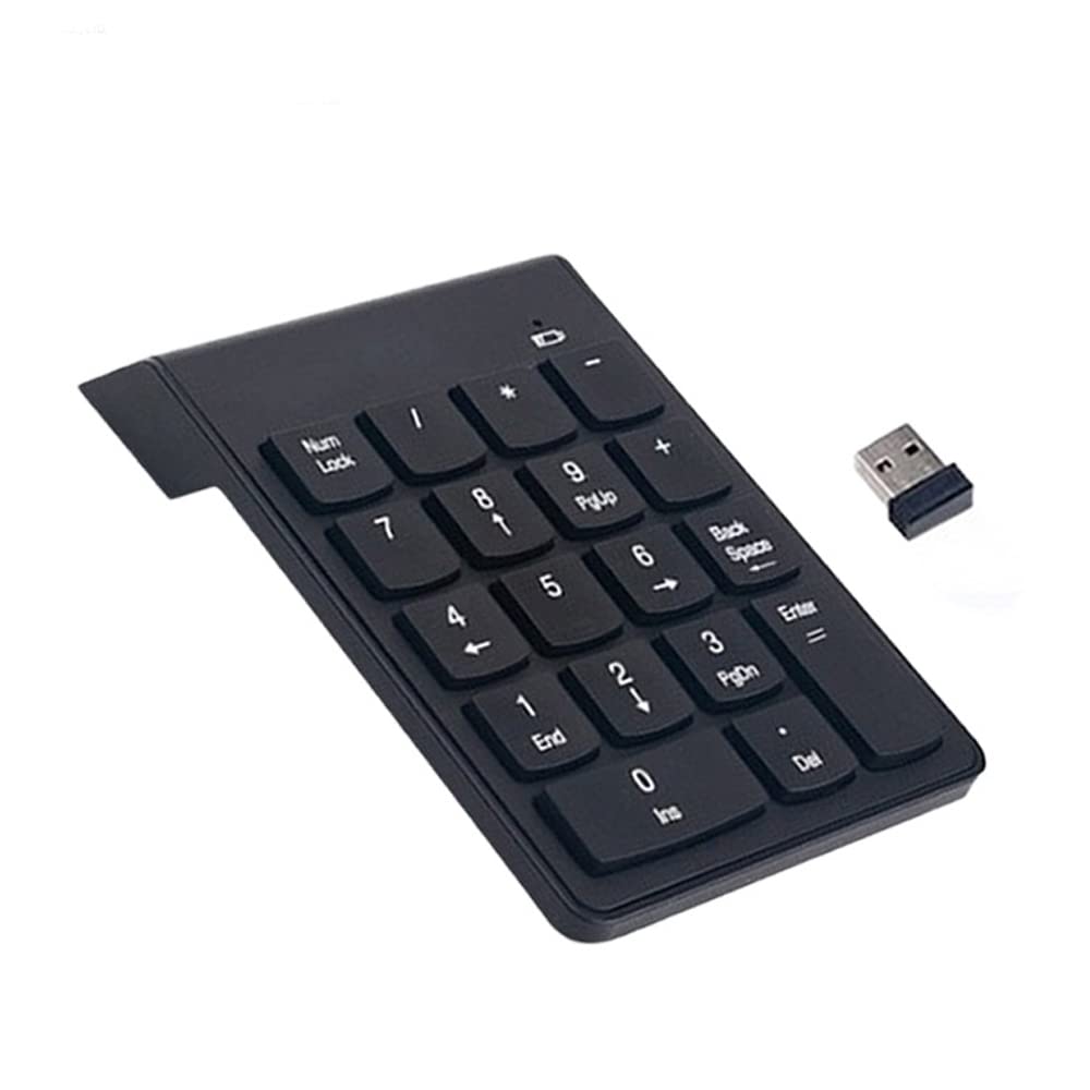 MIDYUID Numeric Keypad Wireless Silent Number Pad Portable Mini Keyboard with 2.4G USB Receiver for Laptop Notebook Desktop PC