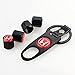 EZKEY Pack of 4 Universal Wheel Tire Valve Stem Air Caps Covers and 1 pc Keychain fit for Honda Red Q041
