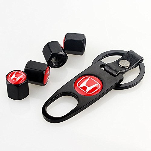 image for EZKEY Pack of 4 Universal Wheel Tire Valve Stem Air Caps Covers and 1 