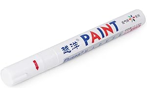 Newsmarts Tire Marker Paint Pen White for Car Tires Lettering Permanent Waterproof Ink Carwash Safe DIY Motorcycles Permanent Automotive Tyre Tire Care
