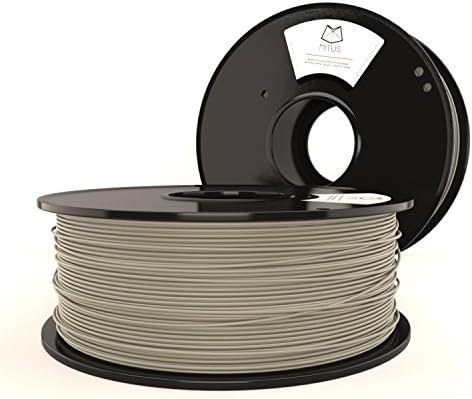 Mitus ABS Filament 1.75mm 1 kg for 3D Printing, Made in the USA, Cool Gray