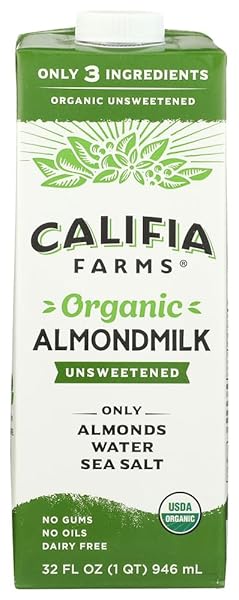 CALIFIA FARMS ORGANIC UNSWEETENED ALMOND MILK, 32 FZ